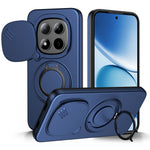 For Xiaomi Redmi Note 15 Pro 4G (Global) / Note 15 Pro 5G (Global) Magnetic Case Ring Kickstand Slide Camera Cover TPU PC Hybrid Phone Shell