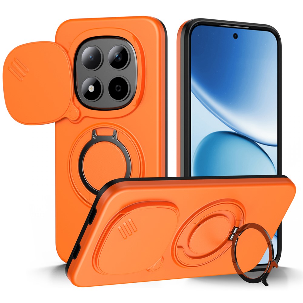 Xiaomi Redmi Note 15 Pro 4G (Global) / Note 15 Pro 5G (Global) Magnetiskt skal Ringstativ Skjutkameraskydd TPU PC Hybrid mobilskal