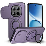 For Xiaomi Redmi Note 15 Pro 4G (Global) / Note 15 Pro 5G (Global) Magnetic Case Ring Kickstand Slide Camera Cover TPU PC Hybrid Phone Shell