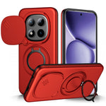 For Xiaomi Redmi Note 15 Pro+ 5G (Global) / Poco M8 Pro 5G Magnetic Case Ring Kickstand Slide Camera Cover TPU PC Hybrid Phone Shell