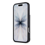 N.BEKUS P4 for iPhone 17 Case Magnetic Buttons Leather + TPU Phone Cover with Card Holder Kickstand