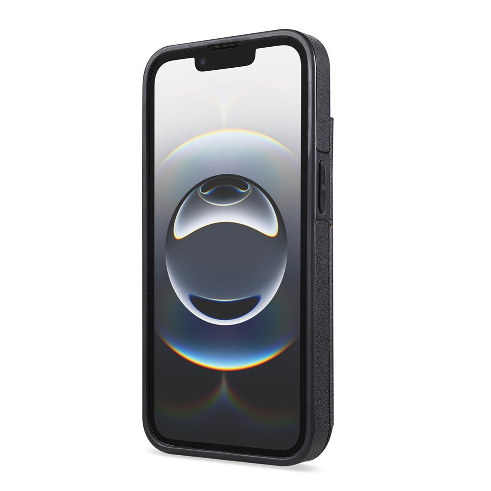 N.BEKUS P4  for iPhone 16e  /  17e Case Magnetic Buttons Leather + TPU Phone Cover with Card Holder Kickstand