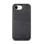 N.BEKUS P4  for iPhone 16e  /  17e Case Magnetic Buttons Leather + TPU Phone Cover with Card Holder Kickstand