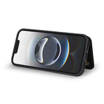 N.BEKUS P4  for iPhone 16e  /  17e Case Magnetic Buttons Leather + TPU Phone Cover with Card Holder Kickstand