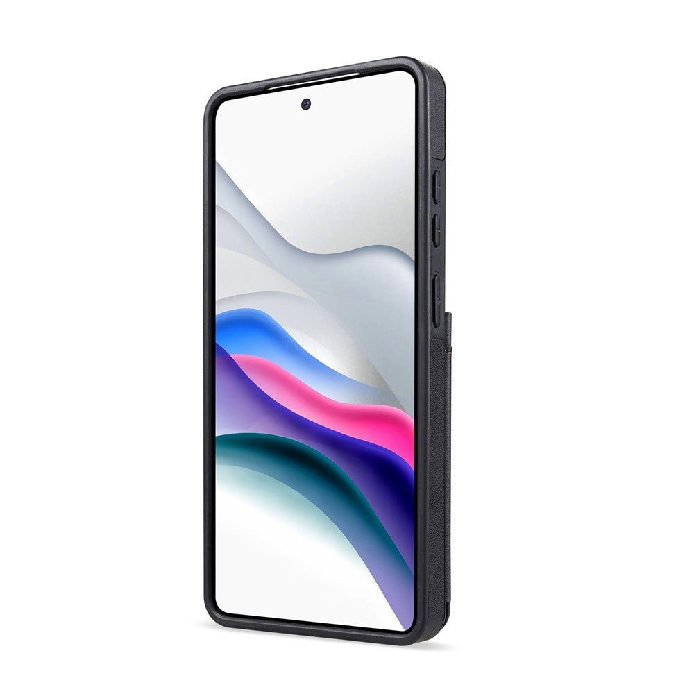 N.BEKUS P4 til Samsung Galaxy A18 5G / A18 4G / A17 5G / A17 4G / A26 5G etui med magnetknapper i læder + TPU telefoncover med kortholder og støttefod