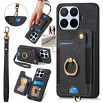 For Xiaomi 17T Pro Case Retro PU Leather Back Cover with RFID Blocking Card Holder
