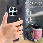 For Xiaomi 17T Pro Case Retro PU Leather Back Cover with RFID Blocking Card Holder