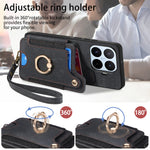 For Xiaomi 17T Pro Case Retro PU Leather Back Cover with RFID Blocking Card Holder