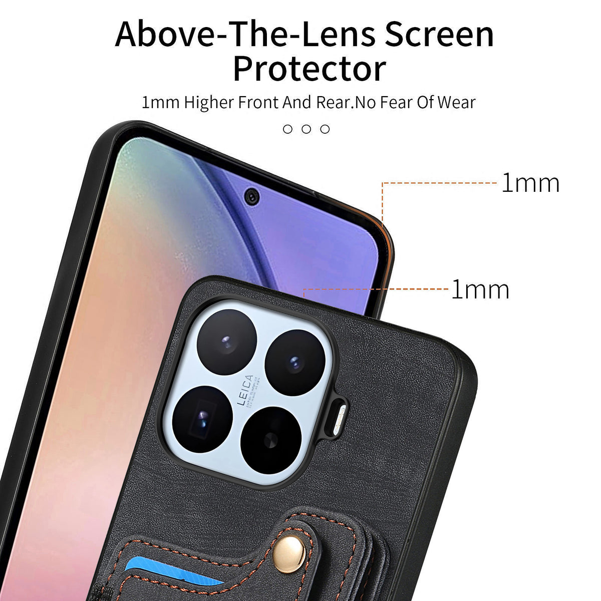 For Xiaomi 17T Pro Case Retro PU Leather Back Cover with RFID Blocking Card Holder