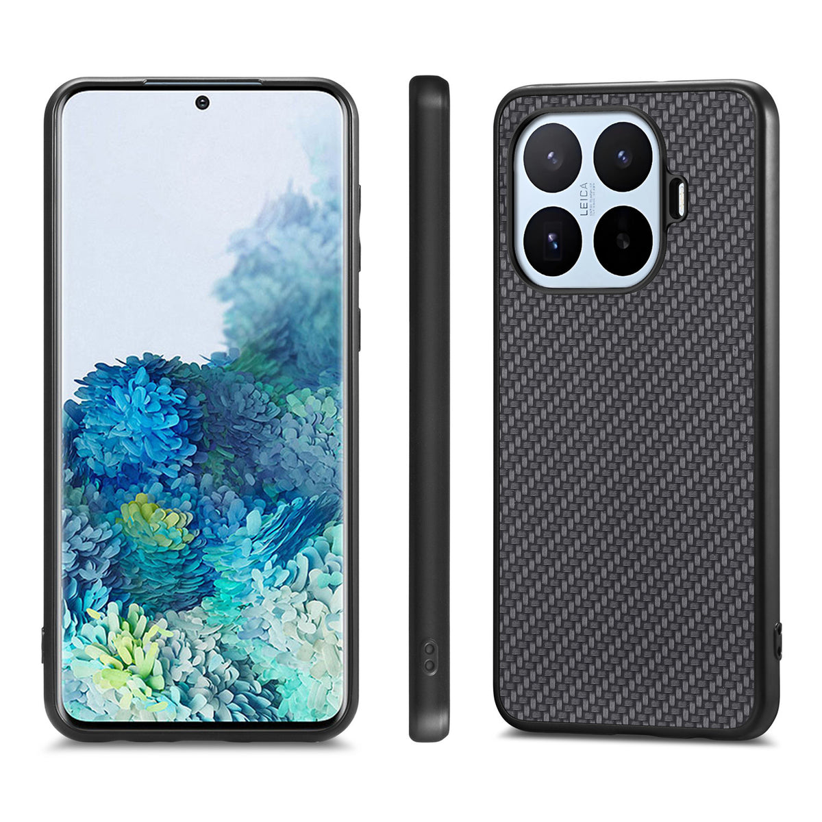 For Xiaomi 17T Pro Case Carbon Fiber Texture PU Leather + PC + TPU Phone Cover