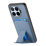 For Xiaomi 17T Pro Case Card Holder Carbon Fiber Texture Leather Coated TPU Phone Cover