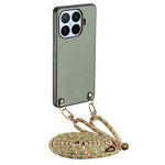 For Xiaomi 17T Case Carbon Fiber Texture Hybrid Phone Back Cover with Adjustable Strap