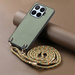 For Xiaomi 17T Case Carbon Fiber Texture Hybrid Phone Back Cover with Adjustable Strap