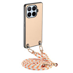 For Xiaomi 17T Case Carbon Fiber Texture Hybrid Phone Back Cover with Adjustable Strap