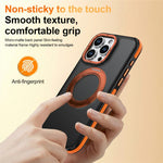 Til iPhone 12 / iPhone 12 Pro Magnetisk cover Dobbeltfarvet roterende ringstativ PC + TPU Telefoncover