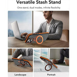 For iPhone 13 Pro Magnetic Case Double Color Rotating Ring Kickstand PC + TPU Phone Cover