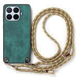 For Xiaomi 17T Retro Leather Phone Back Cover with Adjustable Strap