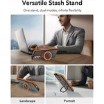 For Samsung Galaxy S24 FE Magnetic Case Double Color Rotating Ring Kickstand PC + TPU Phone Cover