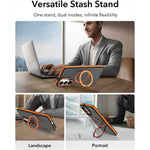 For Samsung Galaxy S26+ Magnetic Case Double Color Rotating Ring Kickstand PC + TPU Phone Cover