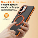 For Samsung Galaxy S26+ Magnetic Case Double Color Rotating Ring Kickstand PC + TPU Phone Cover
