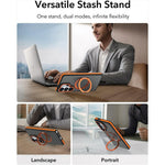 For Samsung Galaxy S26 Ultra Magnetic Case Double Color Rotating Ring Kickstand PC + TPU Phone Cover