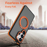 For Samsung Galaxy S26 Ultra Magnetic Case Double Color Rotating Ring Kickstand PC + TPU Phone Cover