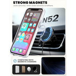 Til iPhone 12 / 12 Pro Magnetisk Cover Roterende Ring Støtteben Dual Farve Akryl + TPU Gennemsigtig Telefoncover