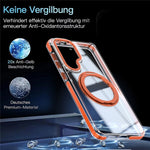 Til Samsung Galaxy S26+ Magnetisk Cover Roterende Ring Kickstand Dobbeltfarvet Akryl + TPU Gennemsigtigt Telefoncover