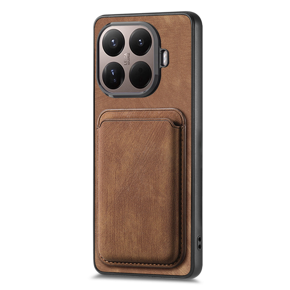 For Xiaomi 17T Pro Case Compatible with MagSafe Leather Back Cover with Detachable Card Holder