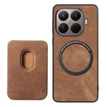 For Xiaomi 17T Pro Case Compatible with MagSafe Leather Back Cover with Detachable Card Holder