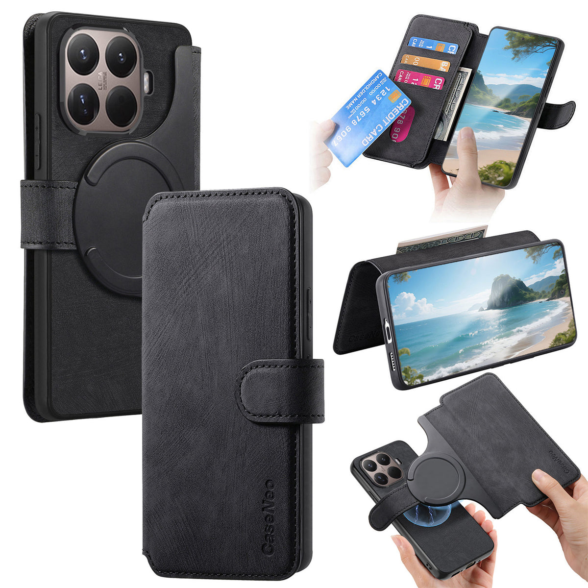 CASENEO for Xiaomi 17T Magnetic Case  Detachable Leather Phone Wallet Cover