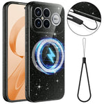 For Xiaomi Redmi K90 Pro Max 5G  /  Poco F8 Ultra Magnetic Case Glitter TPU Shockproof Phone Cover with Lanyard