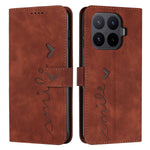 For Xiaomi 17T Pro Stand Case PU Leather Phone Cover Imprinted Heart Pattern
