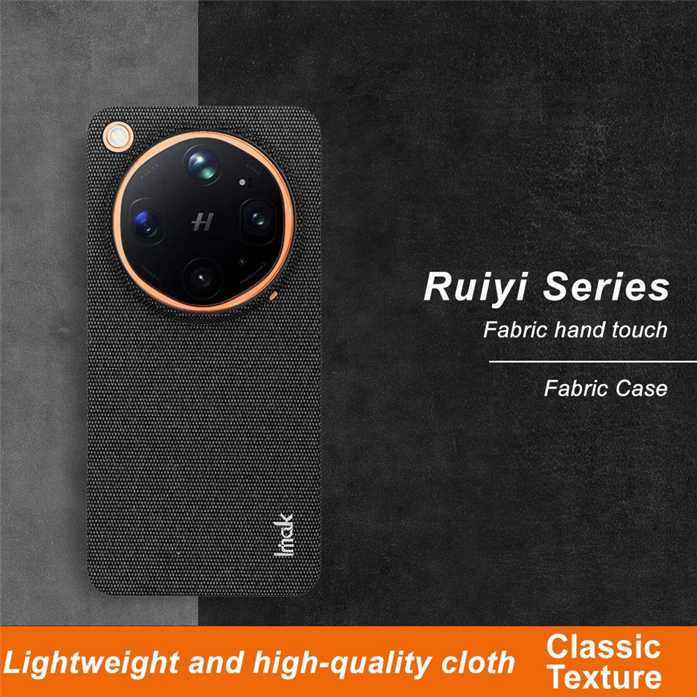 IMAK Ruiyi Series for Oppo Find X9 Ultra 5G Glass Back Edition Case Fabric Texture Leather + PC Phone Back Cover