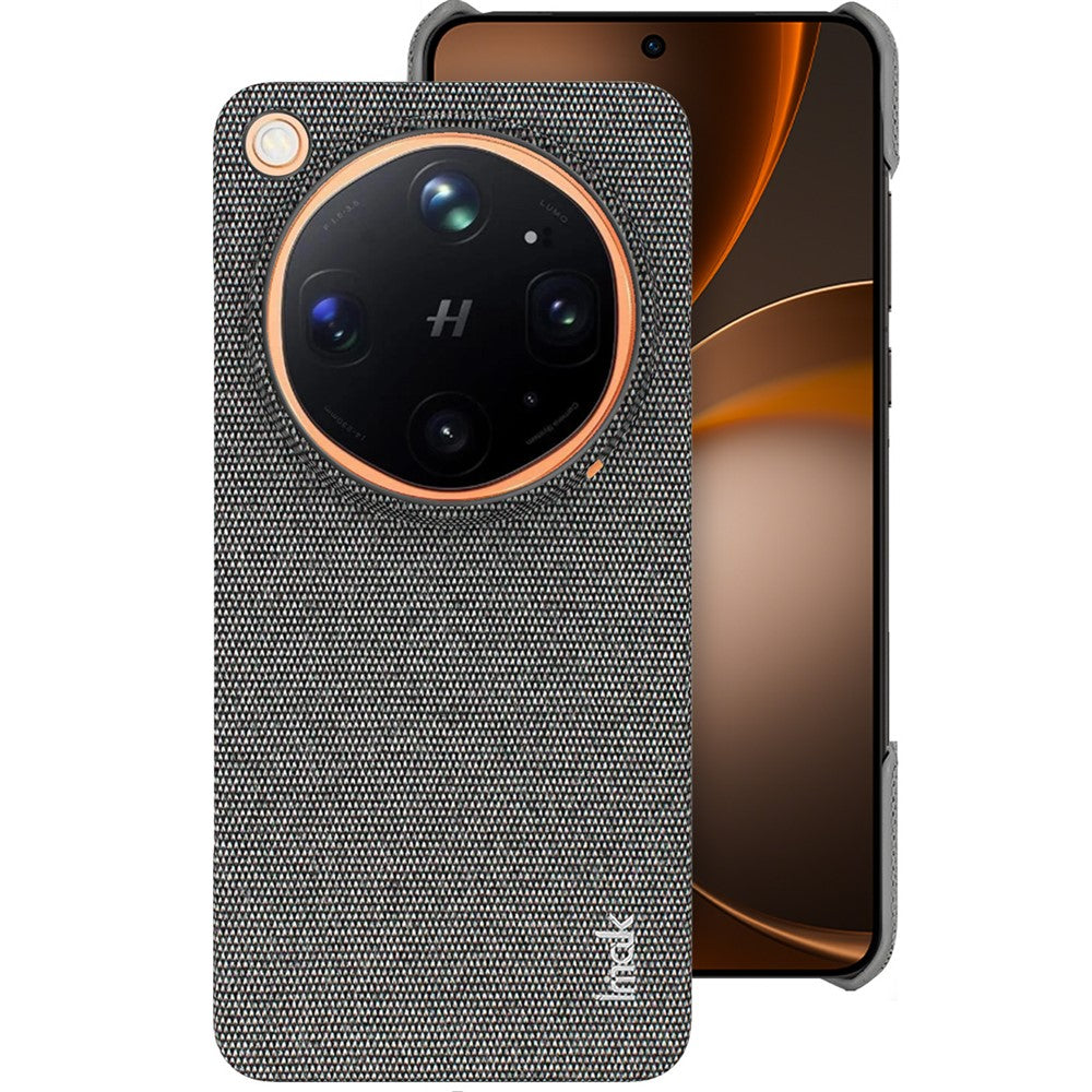 IMAK Ruiyi Series for Oppo Find X9 Ultra 5G Glass Back Edition Case Fabric Texture Leather + PC Phone Back Cover