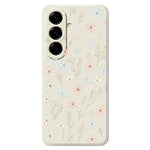 For Samsung Galaxy A27 5G Case Small Flower Branches Pattern Printing Straight Edge TPU Phone Back Cover