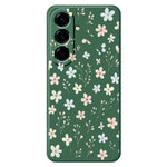 For Samsung Galaxy A27 5G Case Small Flower Branches Pattern Printing Straight Edge TPU Phone Back Cover