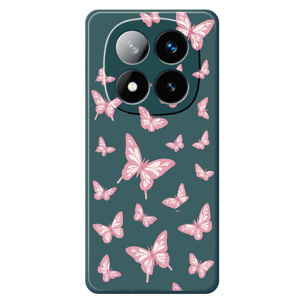 For Xiaomi Redmi Note 15 5G (Global)  /  Poco M8 5G Case Pink Butterflies Pattern Printing Straight Edge TPU Phone Back Cover