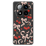 For Xiaomi Redmi Note 15 5G (Global)  /  Poco M8 5G Case Big Bow Cherry Pattern Printing Straight Edge TPU Phone Back Cover