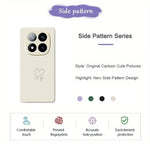 For Xiaomi Redmi Note 15 5G (Global)  /  Poco M8 5G Case White Love Pattern Printing Straight Edge TPU Phone Back Cover