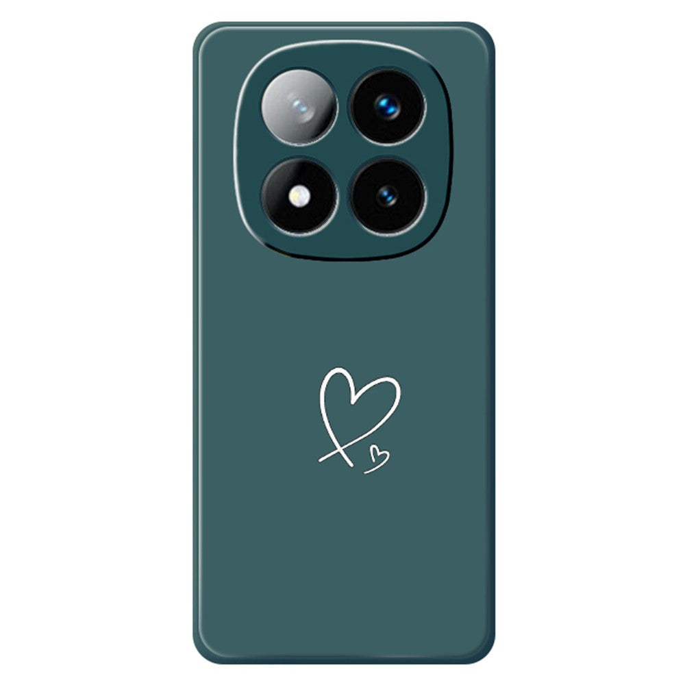 Cover til Xiaomi Redmi Note 15 5G (Global) / Poco M8 5G med hvidt kærlighedsmønster, tryk, lige kant og TPU-mobilcover