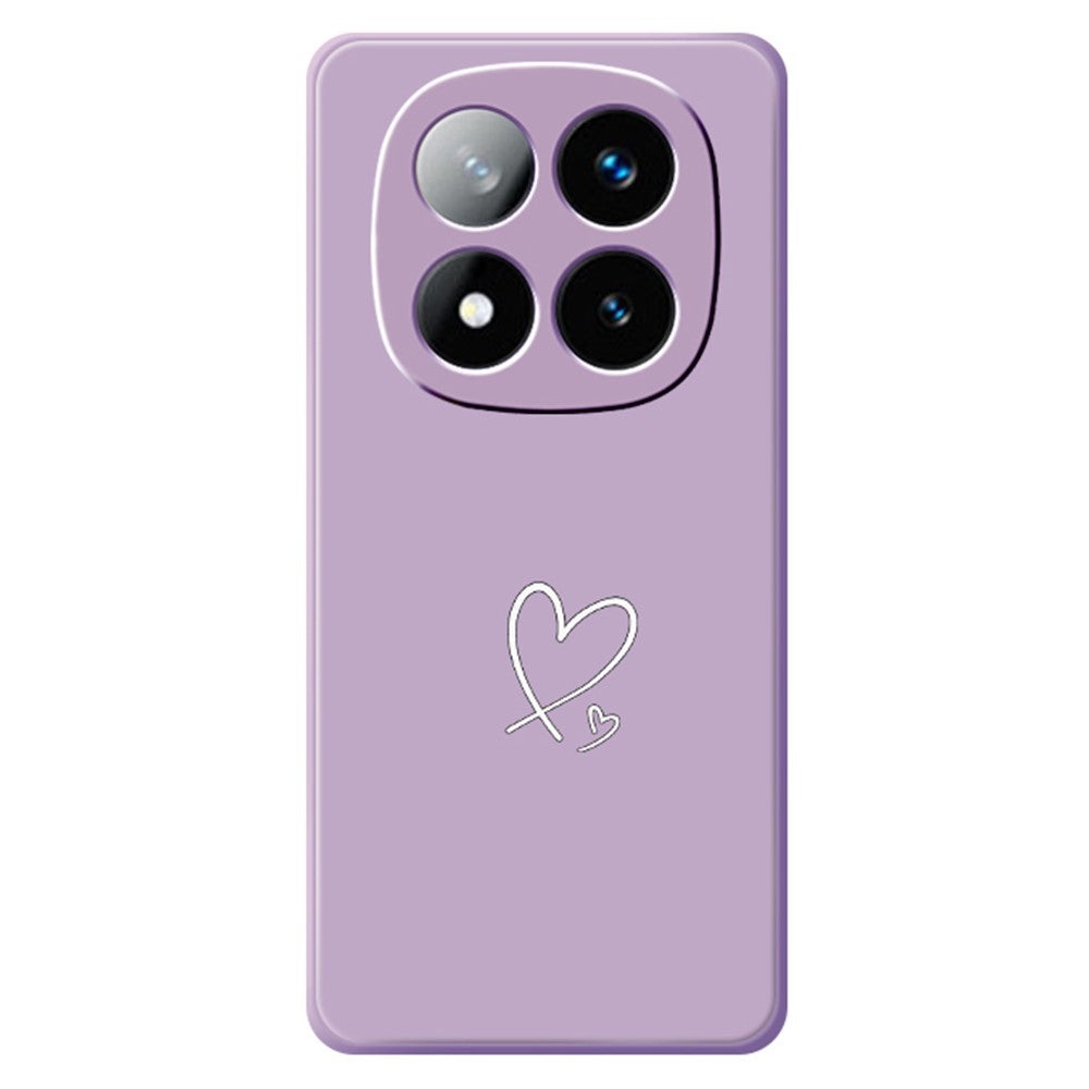 Cover til Xiaomi Redmi Note 15 5G (Global) / Poco M8 5G med hvidt kærlighedsmønster, tryk, lige kant og TPU-mobilcover