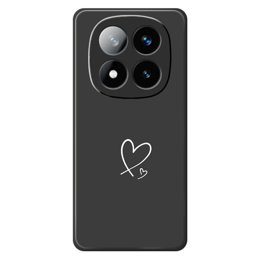 Cover til Xiaomi Redmi Note 15 5G (Global) / Poco M8 5G med hvidt kærlighedsmønster, tryk, lige kant og TPU-mobilcover