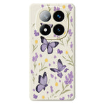 For Xiaomi Redmi Note 15 5G (Global)  /  Poco M8 5G Case Purple Butterflies Pattern Printing Straight Edge TPU Phone Back Cover