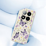 For Xiaomi Redmi Note 15 5G (Global)  /  Poco M8 5G Case Purple Butterflies Pattern Printing Straight Edge TPU Phone Back Cover