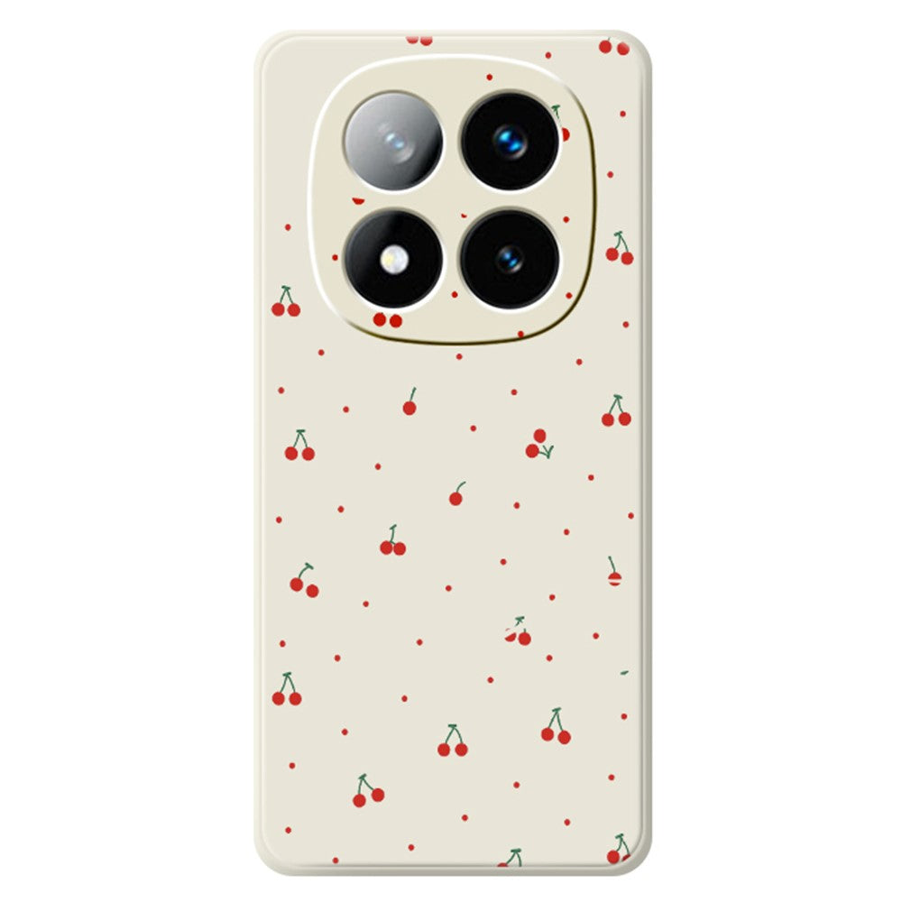 For Xiaomi Redmi Note 15 5G (Global)  /  Poco M8 5G Case Red Cherry Pattern Printing Straight Edge TPU Phone Back Cover