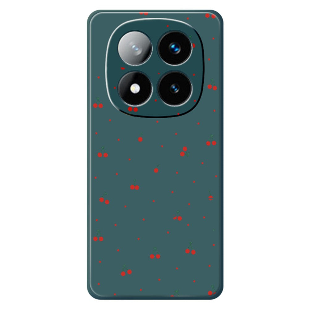 For Xiaomi Redmi Note 15 5G (Global)  /  Poco M8 5G Case Red Cherry Pattern Printing Straight Edge TPU Phone Back Cover