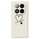 For Xiaomi Redmi Note 15 5G (Global)  /  Poco M8 5G Case Black Love Pattern Printing Straight Edge TPU Phone Back Cover