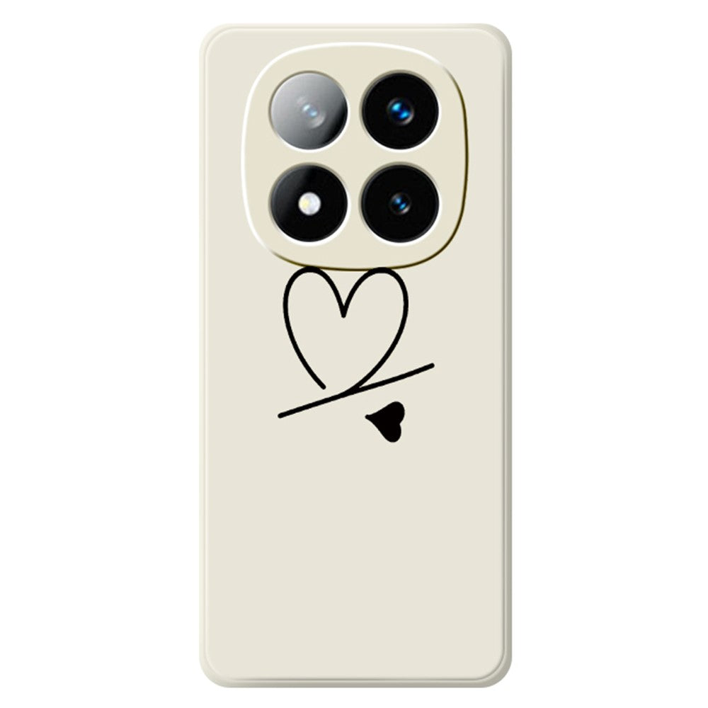 For Xiaomi Redmi Note 15 5G (Global)  /  Poco M8 5G Case Black Love Pattern Printing Straight Edge TPU Phone Back Cover