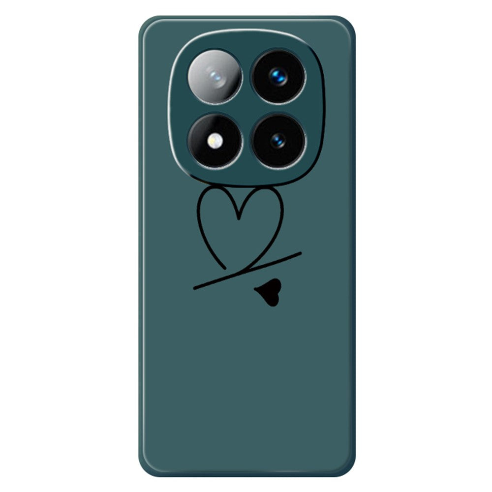 For Xiaomi Redmi Note 15 5G (Global)  /  Poco M8 5G Case Black Love Pattern Printing Straight Edge TPU Phone Back Cover